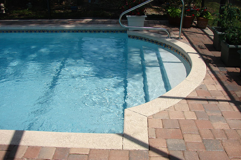Swimming Pool Remodel, Plaster, Tile, and Steps