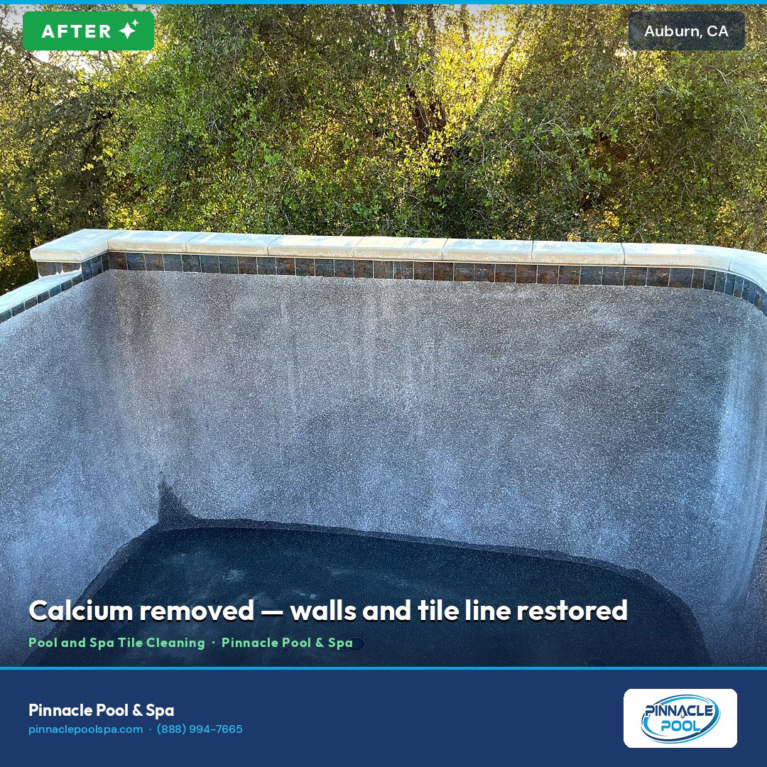 After — calcium removed, walls and tile line restored, Auburn CA